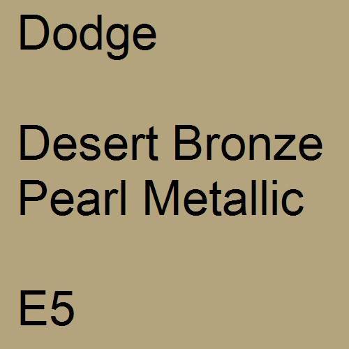 Dodge, Desert Bronze Pearl Metallic, E5.